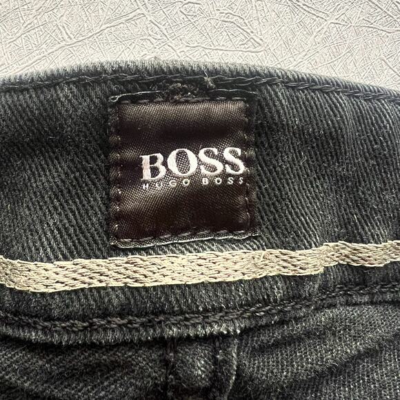 Hugo Boss Jeans Men 40x32 Cashmere-Touch Black Candiani Italy Denim Relaxed Fit - Picture 4 of 16